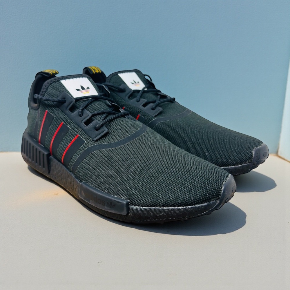 Adidas NMD R1 Germany Black Red GX9887 Running Gym Workout Men's Shoes Size 14
